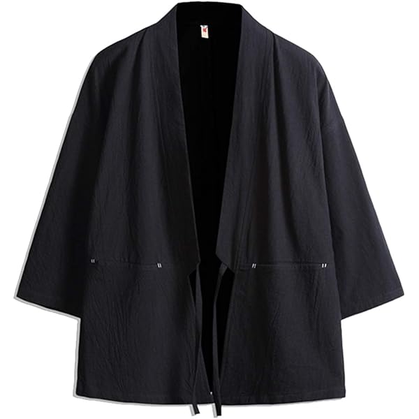 Men's Women's Unisex 3/4 Sleeve Kimono Yukata Haori Coat Tops